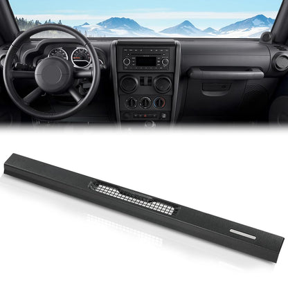 G-PLUS Upper Dash Defrost Vent Bezel Trim Panel Compatible with Jeep Wrangler TJ 1997-2006 55037036 Black