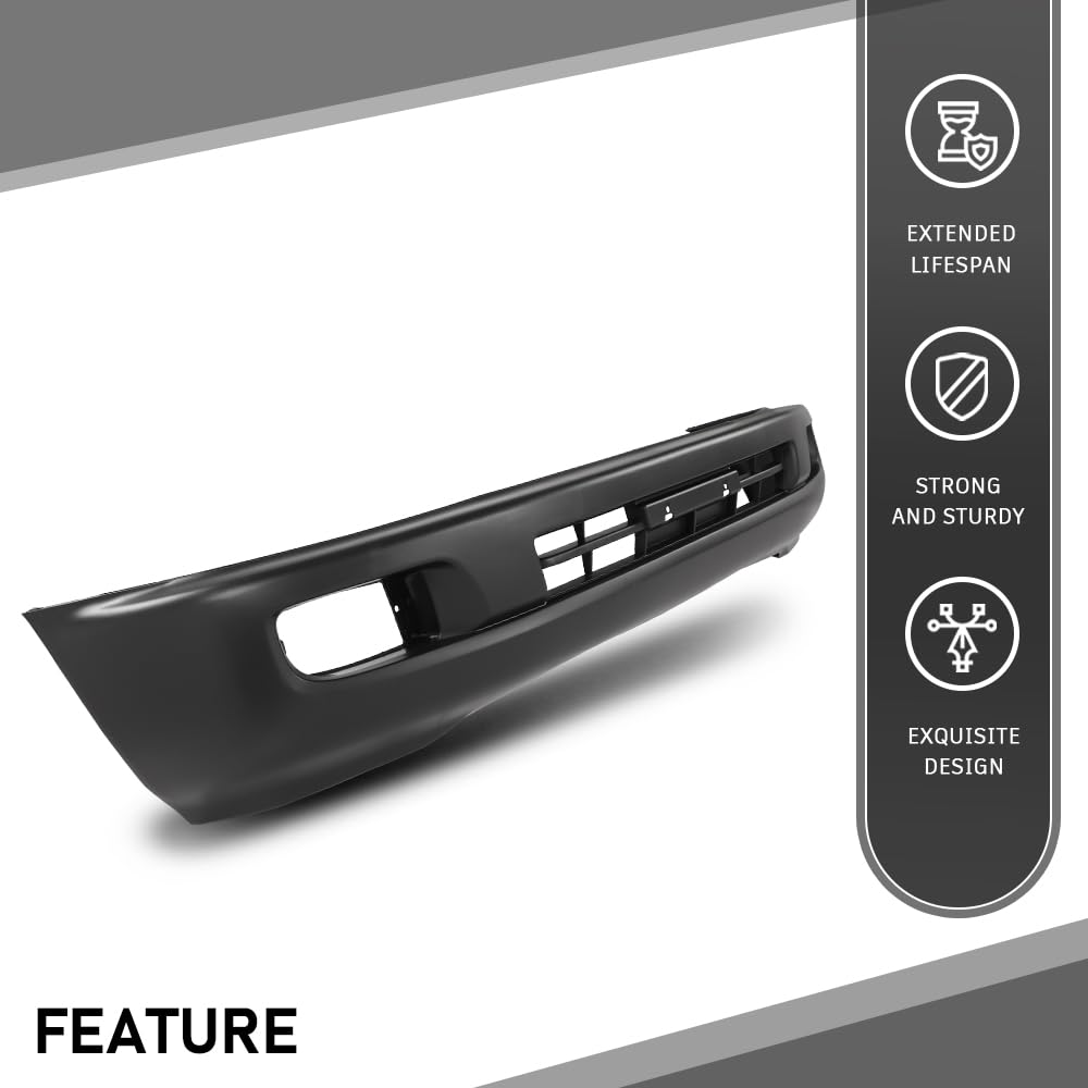 G-PLUS Front Bumper Cover Fog Lamp Holes Primed Compatible with Toyota Land Cruiser Base 2003-2007 5211960918, TO1000267