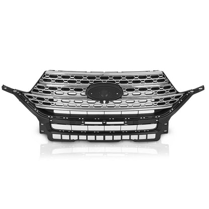 G-PLUS Front Bumper Upper Grille Radiator Compatible with Ford Explorer 2020 2021 2022 Chrome Plastic