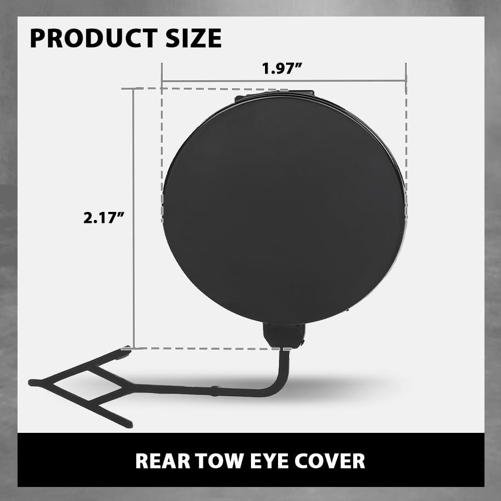 G-PLUS Rear Tow Eye Cover, Compatible with Audi A6 (submodel: Premium, Premium Plus)/ A6 Quattro 2012 2013 2014 2015, 4G5807441GRU, AU1129101