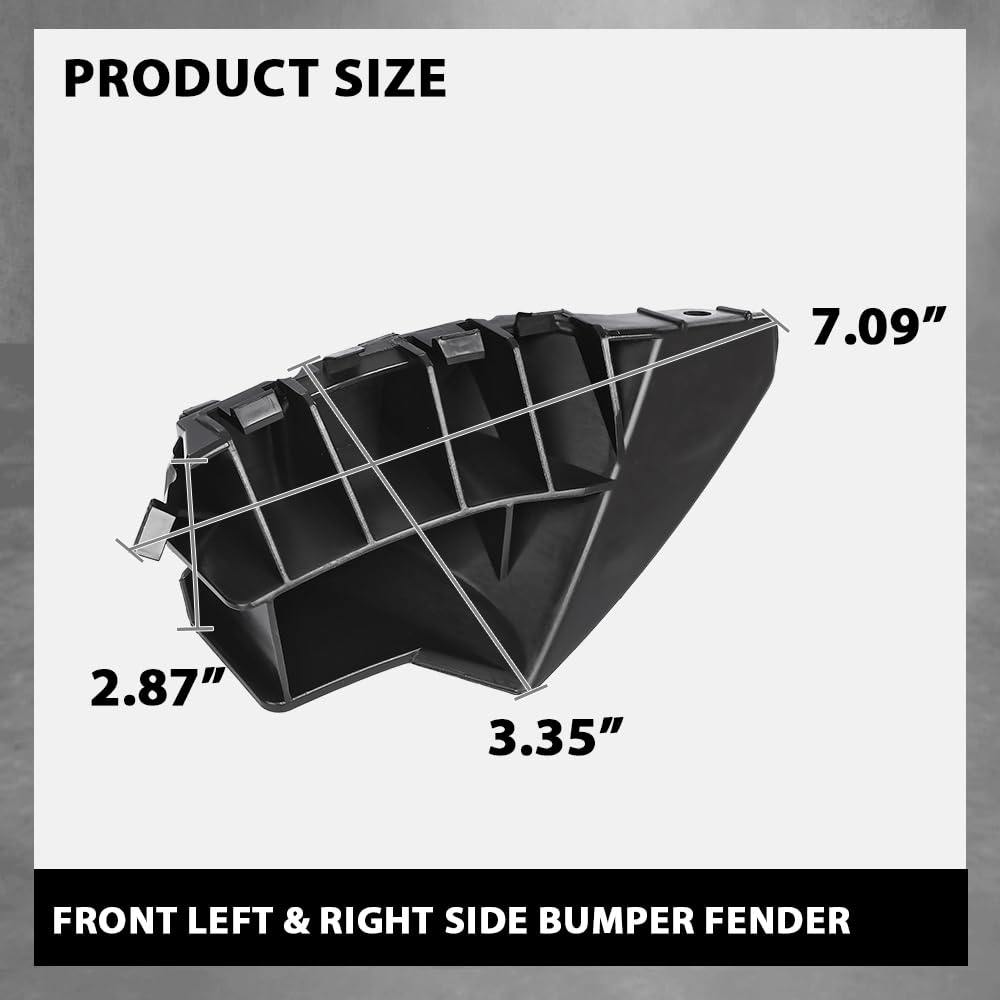 G-PLUS Front Bumper Fender Bracket Left & Right Side Compatible with Tesla Model S 2012-2021 109549500A, 109549600A, 1095495-00-A, 1095496-00-A Black