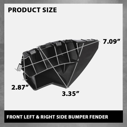 G-PLUS Front Bumper Fender Bracket Left & Right Side Compatible with Tesla Model S 2012-2021 109549500A, 109549600A, 1095495-00-A, 1095496-00-A Black