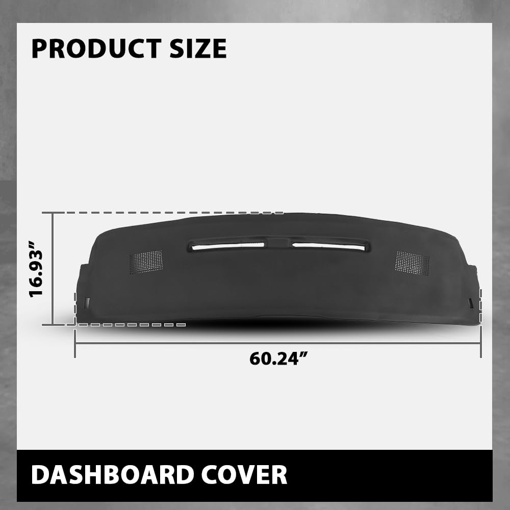 G-PLUS TPE Dash Cover Dashboard Panel Compatible with Chevy Camaro 1984-1992 Black