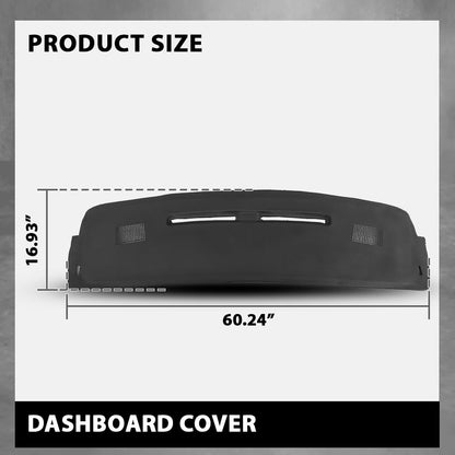 G-PLUS TPE Dashboard Dash Cover Cap Compatible with Chevy Camaro 1984-1992 Dash Board Overlay Black