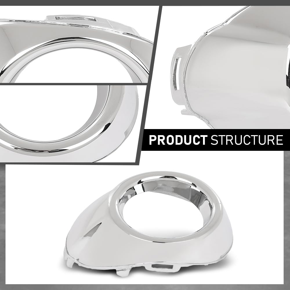 G-PLUS Right Fog Light Cover Trim Driving Lamp, Compatible with Ford Focus SE SEL Titanium Hatchback/Sedan 4-Door 2012-2014, Passenger Side, CP9Z17E810C, FO1039117