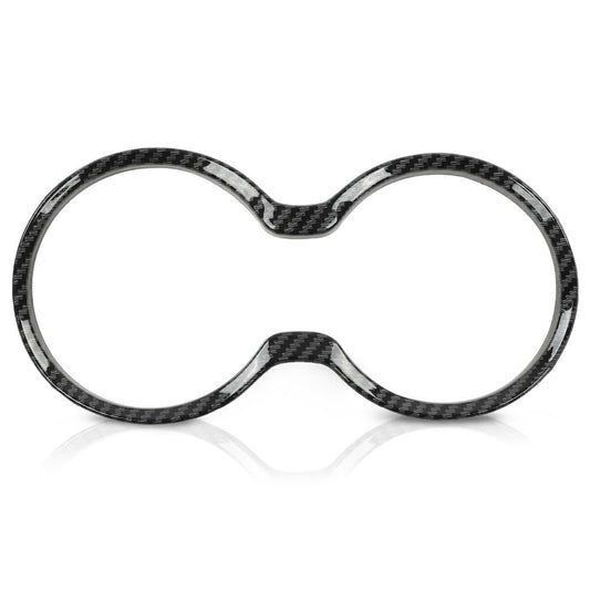 G-PLUS Gear Shift Cup Holder Cover Trim Bezel Compatible with Jeep Grand Cherokee 2011-2021 Black Carbon Fiber