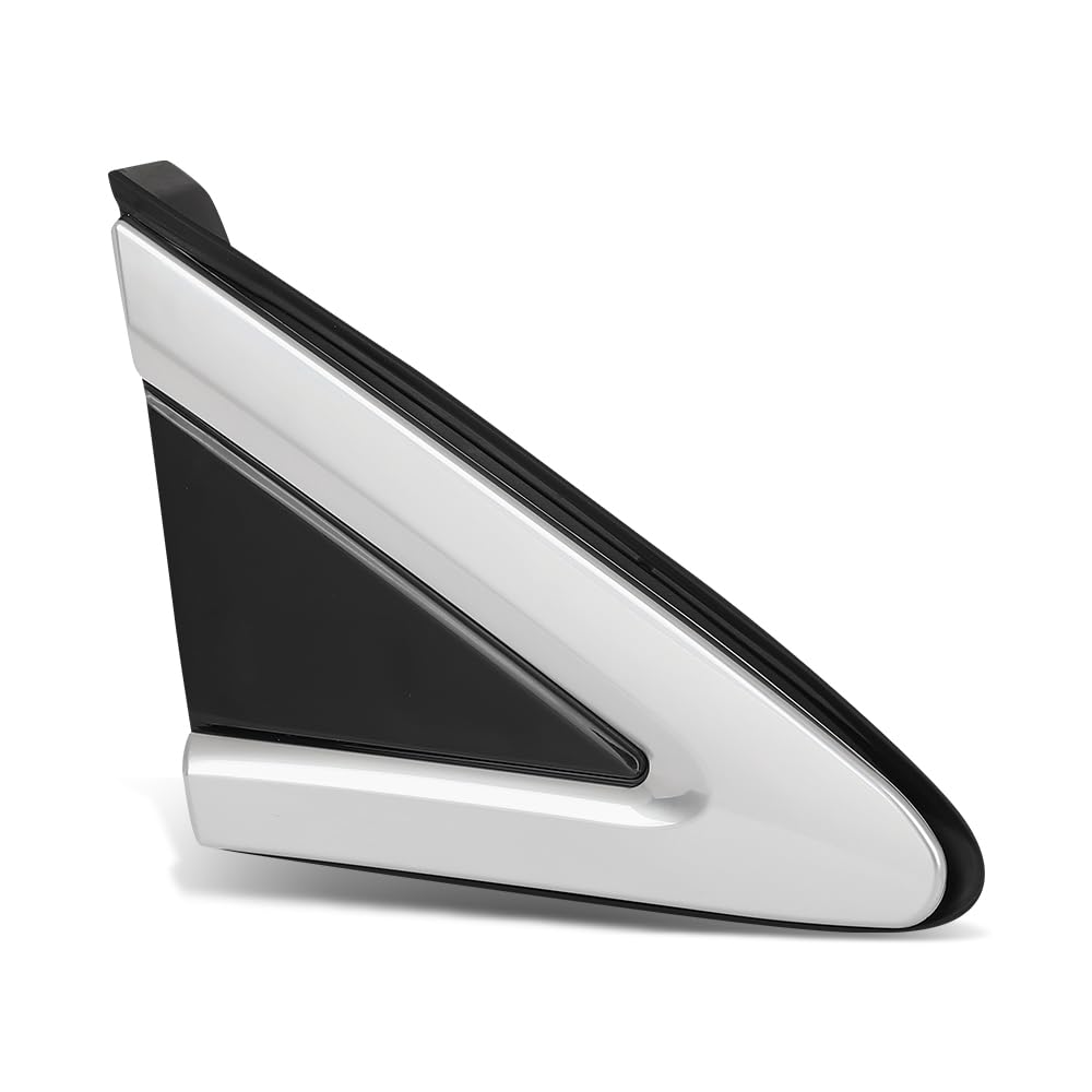 G-PLUS Front Right Side Fender Molding Trim Part Mirror Corner Triangle Trim View Mirror Flag Applique Panel Cover Compatible with Cadillac XTS 2013-2019 22955948 Chrome and Black