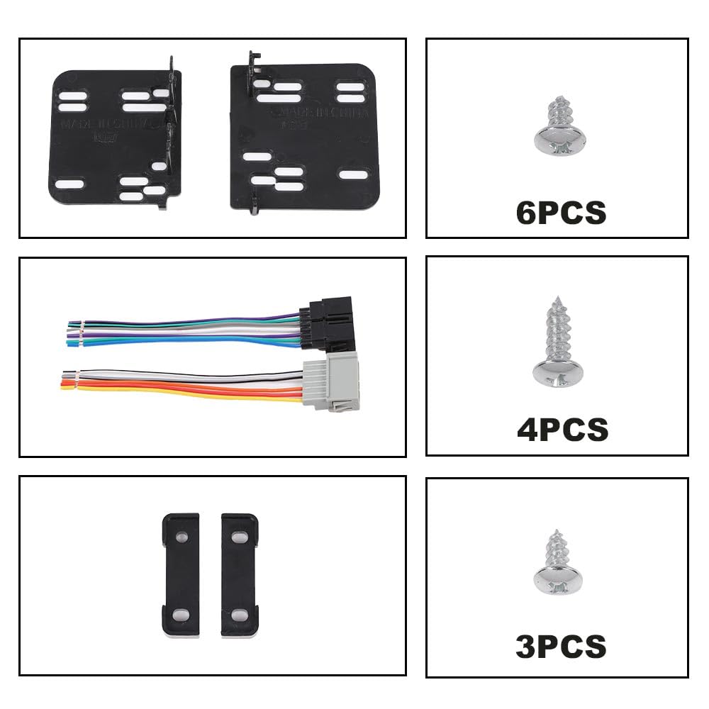 G-PLUS Double Din Radio Dash Cover Kit Compatible with Jeep Wrangler TJ 1997 1998 1999 2000 2001 2002 95-6549 Dash Stereo Mounting Bezel Panel
