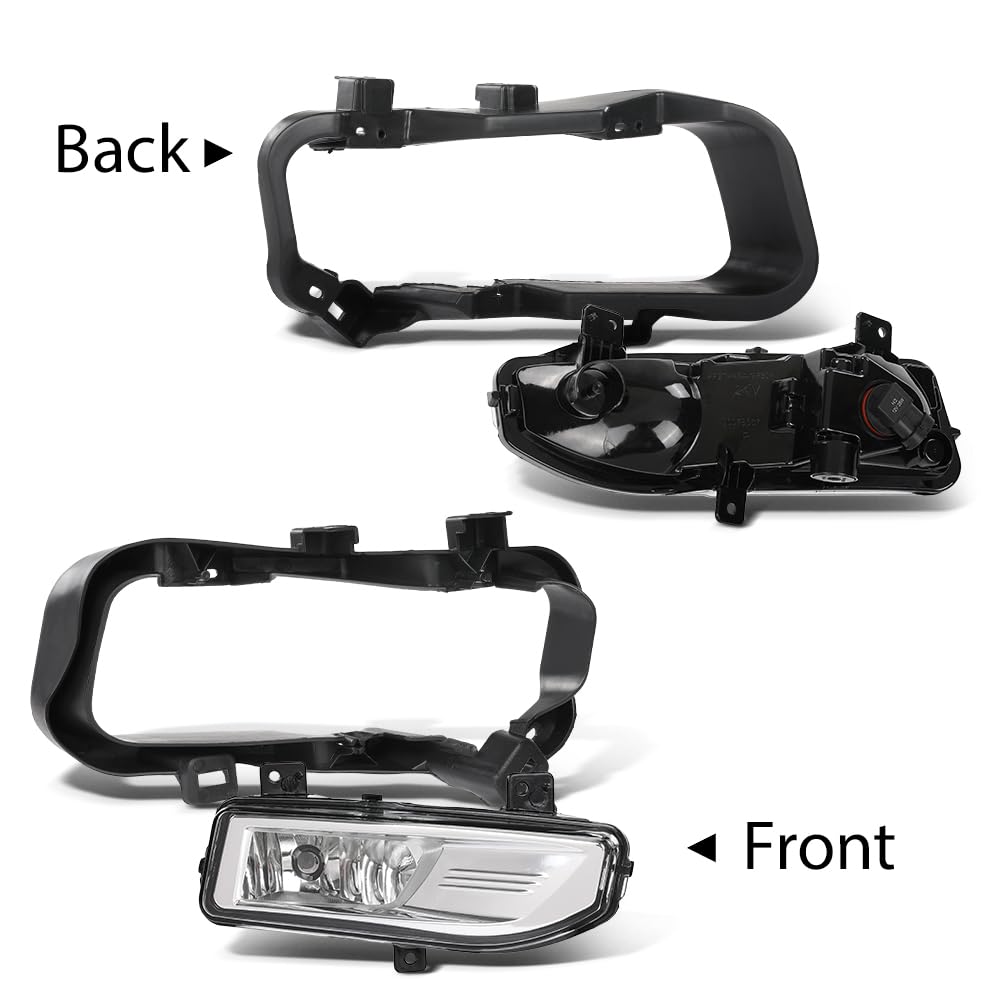 G-PLUS Front Bumper Fog Lights Fog Lamps & Wiring Harness Left&Right Side Compatible with Nissan Kicks 2017-2019 261508995A