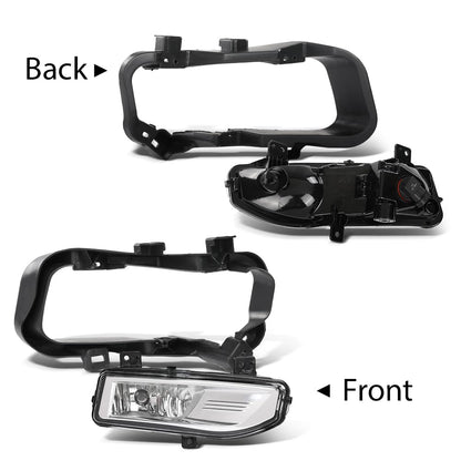 G-PLUS Front Bumper Fog Lights Fog Lamps & Wiring Harness Left&Right Side Compatible with Nissan Kicks 2017-2019 261508995A