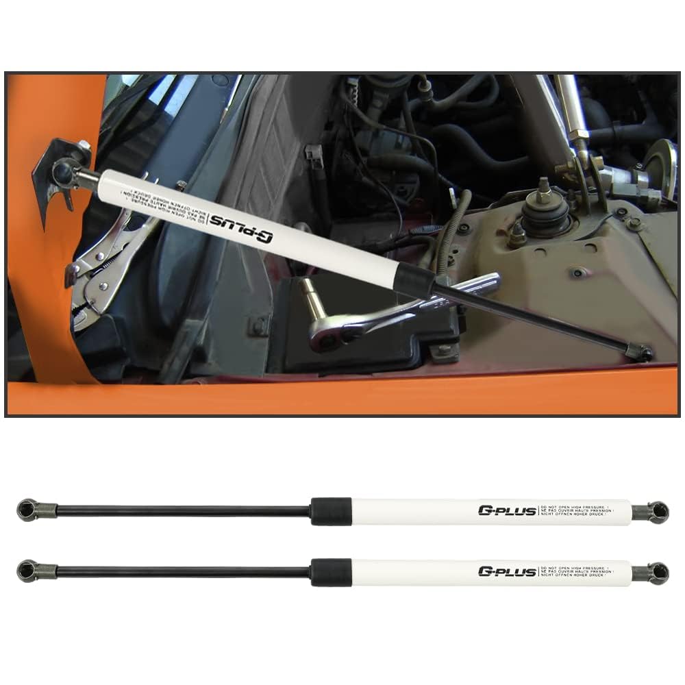 G-PLUS Lift Supports Gas Spring Struts Shocks,Compatible with 1992-2000 Honda Civic White with Assembly Kit Gas Struts for Heavy Lid