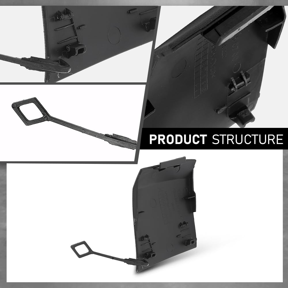 G-PLUS Rear Bumper Tow Eye Hook Cover Cap Compatible with Benz GLC 300 4Matic, Base 2.0L L4 2016-2019,Fit Benz GLC 43 for AMG 4Matic 3.0L V6 2017-2019 A2538850700