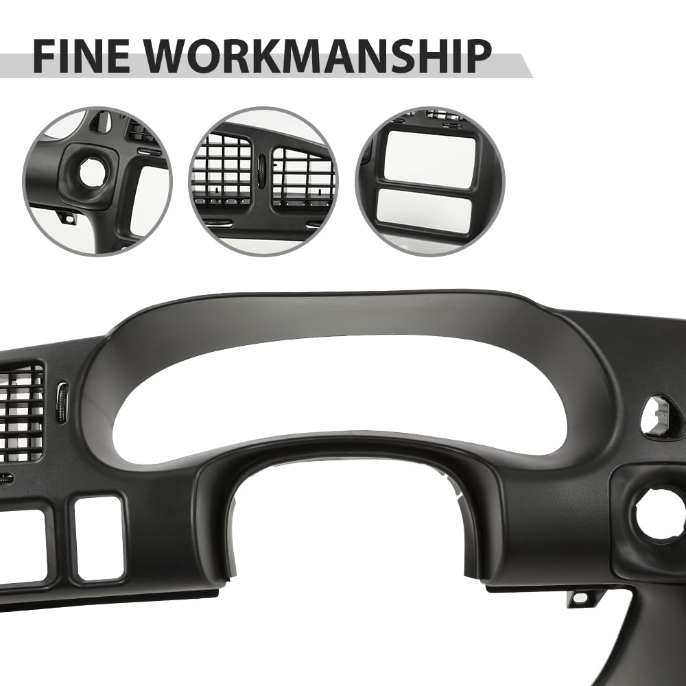 G-PLUS Dash Bezel Radio Surround Cluster Trim Compatible with Chevy Monte Carlo 2000-2005 Black