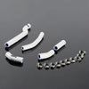 Gplus Silicone Radiator Coolant Hose Tube Clamps Kit Clamps Compatible With Yamaha YZ250F 2006 / WRF-250 2007-2009 YZ/WR-250F White