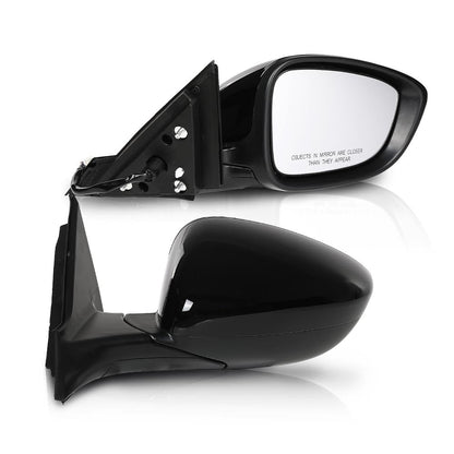 G-PLUS Power Mirror Driver and Passenger Side Compatible with Honda Accord Sedan 2018-2022 1.5L HO1320328 HO1321328 76208TVAA02 76258TVAA02 Glossy Black 3-Pin Manual Folding