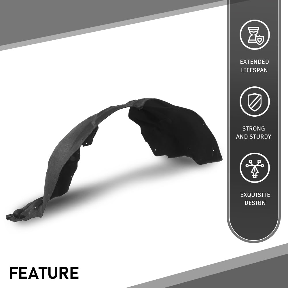 G-PLUS Fender Liner Front Driver Side Compatible with Cadillac XT5 2017-2023 GM1248276, 23395493, 84182807 Balck
