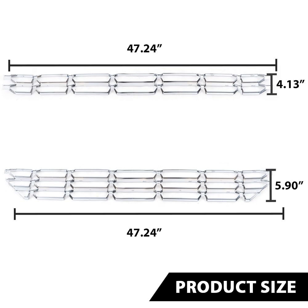 G-PLUS Grille Insert, Compatible with Chevy Silverado 1500 2016 2017 2018 Chrome Grille Kit Snap On(Sliver)