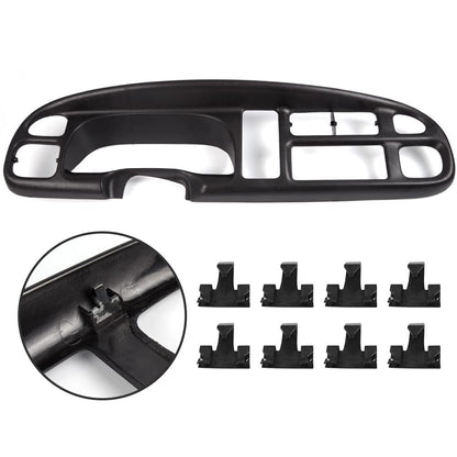G-PLUS Dash Cover Bezel With 8 Clips Compatible with Dodge Ram 1500 1998-2001/ Ram 2500 3500 1998-2002#5GK51DX9AA, 5EU11DX9AB, 68042746AC, 998-15163 Dashboard Panel