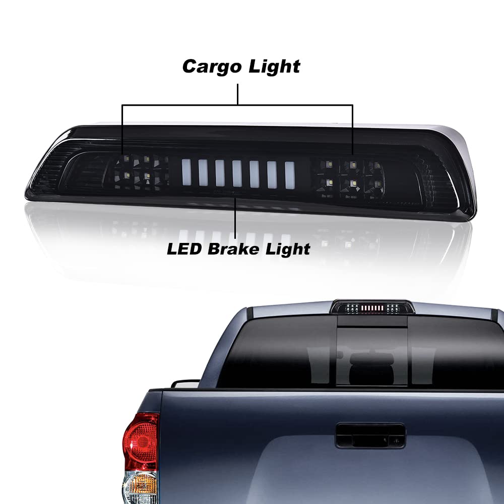 G-PLUS LED High Mount Stop Third 3rd Brake Tail Light Compatible with 2007-2018 Toyota Tundra Third Brake Light Tail Lamp Rear High Mount Stop light Reverse Light 81570-0C050