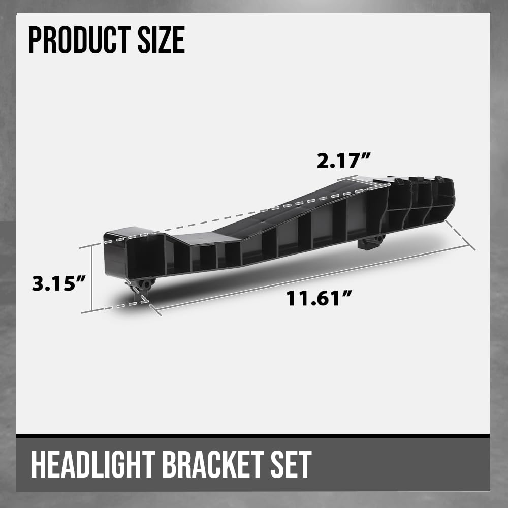 G-PLUS Headlight Bracket Set Left & Right Compatible with Toyota 4Runner (submodel: SR5 Premium, TRD Off-Road Premium) 2018 2019 2020 2021 2022 2023 5213335080, TO2509105 Black