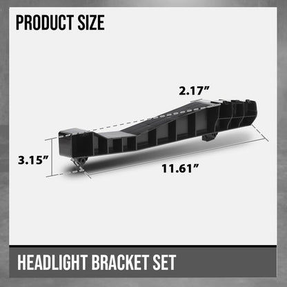 G-PLUS Headlight Bracket Set Left & Right Compatible with Toyota 4Runner (submodel: SR5 Premium, TRD Off-Road Premium) 2018 2019 2020 2021 2022 2023 5213335080, TO2509105 Black