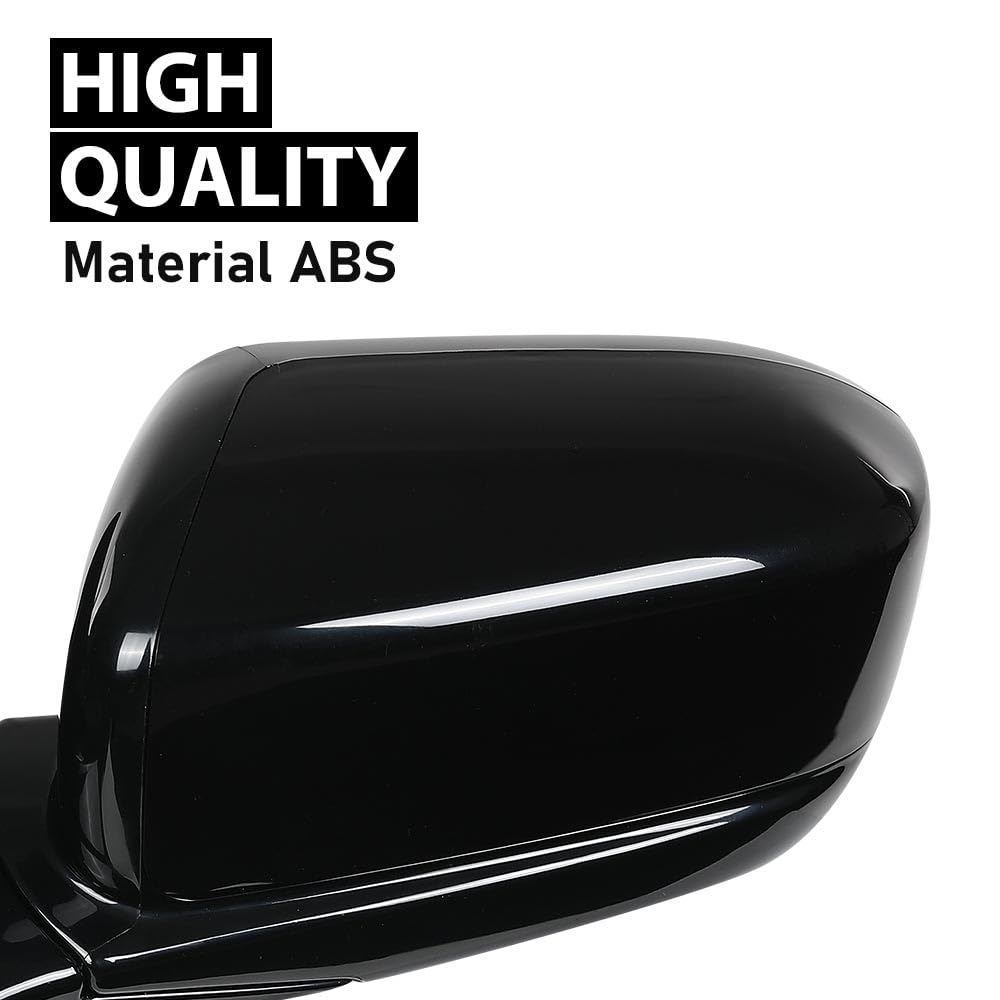 G-PLUS Power Mirror Left Driver Side Compatible with Honda Accord Sedan 4-Door 2003-2007 Manual Folding 3-Pin HO1320152 76250SDAA13ZA Glossy Black