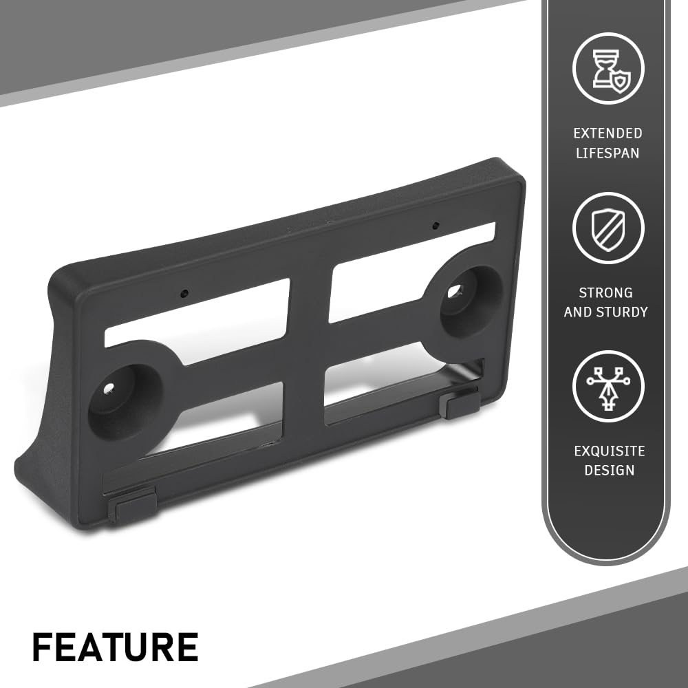 G-PLUS Front License Plate Bracket Holder Mounting, Compatible with Ford F150 Raptor Pickup 4-Door 3.5L 2017-2020, FO1068199, HL3Z17A385AB