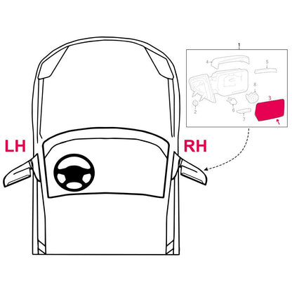 Front Passenger Side Replacement Mirror Glass with Backing Plate Compatible For Ford F-150 2011-2014