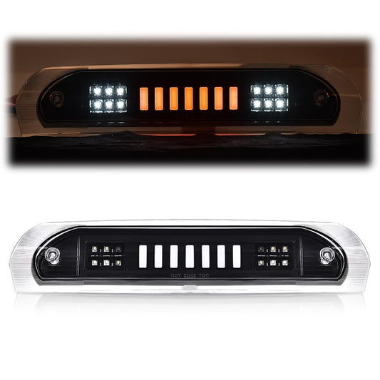 G-PLUS LED Third Brake Light Compatible With 2002-08 Dodge RAM 1500/2003-09 Dodge RAM 2500 3500 3RD LED Bar Brake/Cargo Lamp,Type I (Black Housing Clear Lens)