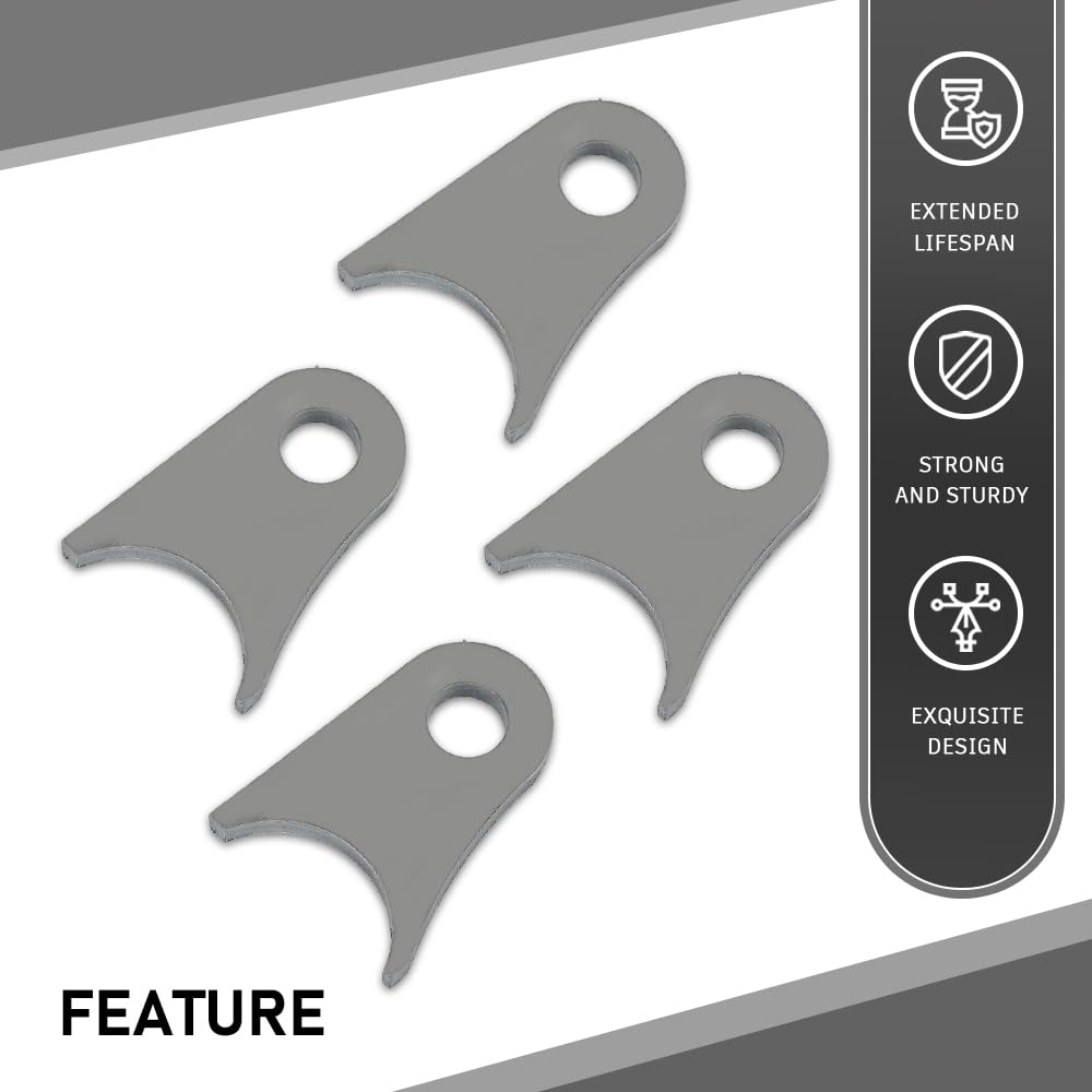 G-PLUS 4-pack Weld On Shock Tab/Shock Mount Tube Mounts Compatible with Tubes 1.5" Fit 1.25"-2" Tube Diameter