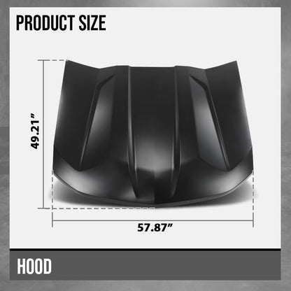 G-PLUS Front Hood Compatible with Chevy Colorado Z71 2023-2024 Black
