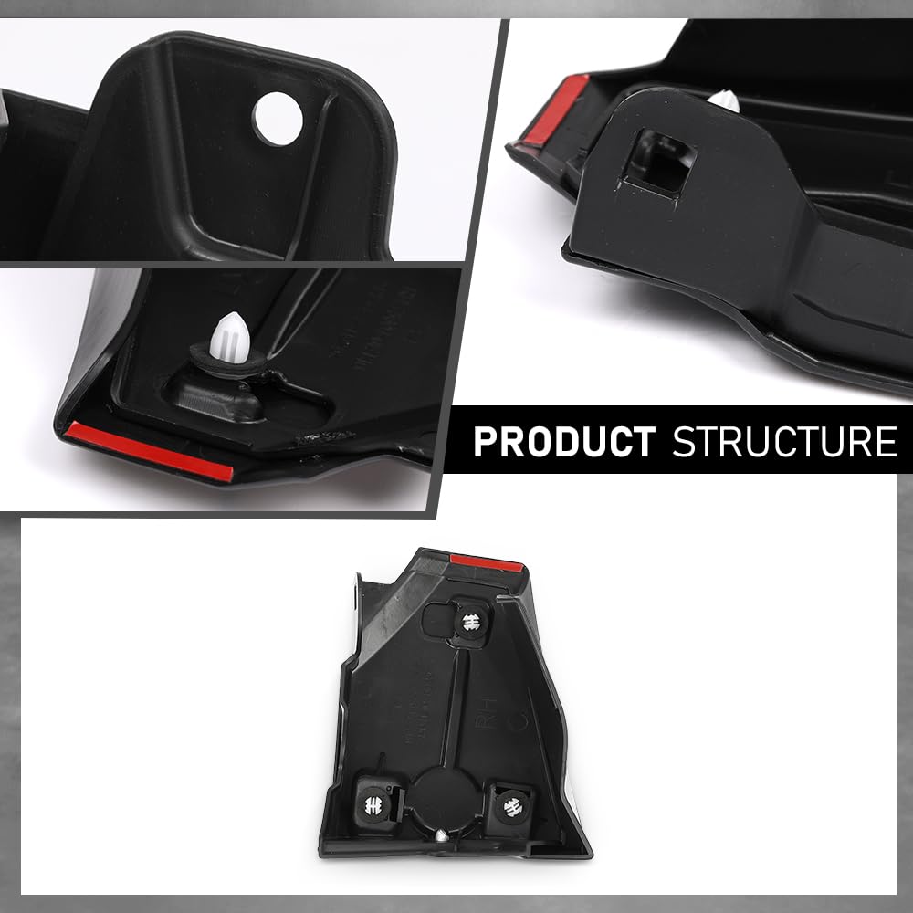 G-PLUS Fender Molding Front Lower Passenger Side Compatible with Toyota Highlander 2020-2023 TO1299100, 756010E090C0 Black