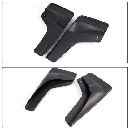 G-PLUS 4PCS Set Front Rear Molded Wheel Mudguard Compatible with 1999-2007 Silverado/Sierra 1500.2007-2014 Sierra 2500/3500 Mud Flaps Mud Guards Splash Kit