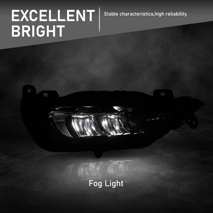 G-PLUS LED Fog Light Front Bumper Lamp Right Side Compatible with Volvo XC90 XC60 S90 V90 2016-2024 31395866 Black