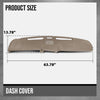 G-PLUS Dash Cover Panel Compatible with Ford F100 F150 F250 F350 Bronco 1980 1981 1982 1983 1984 1985 1986 Brown