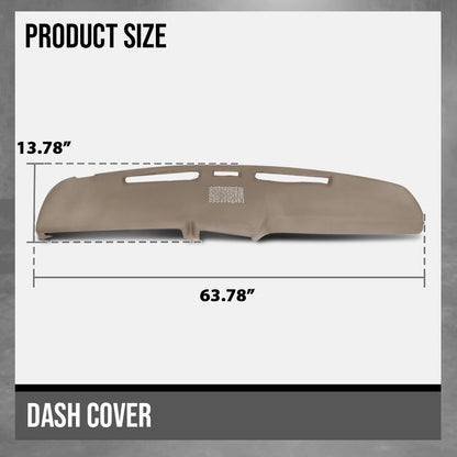 G-PLUS Dash Cover Panel Compatible with Ford F100 F150 F250 F350 Bronco 1980 1981 1982 1983 1984 1985 1986 Brown