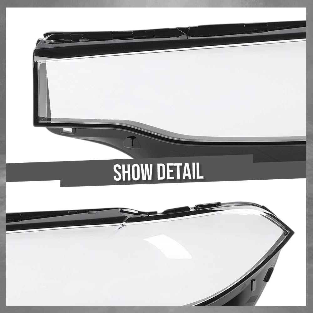 G-PLUS Headlight Lens Cover Compatible with BMW X7 X7M G07 2019-2022 Left Side Front Headlamp Lens Cover Clear