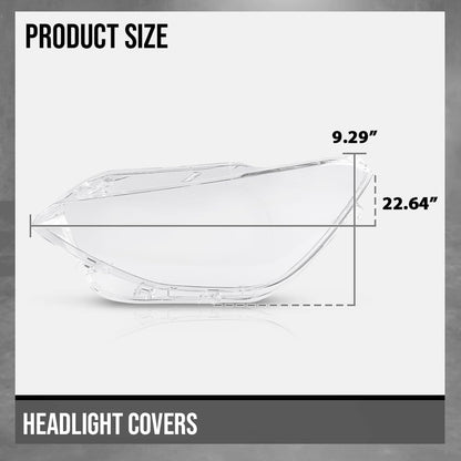 G-PLUS Headlight Lens Cover Compatible with BMW F20 2012-2014 Left & Right Pair Front Headlamp Lens Cover Clear