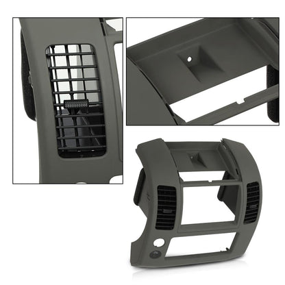 G-PLUS Center Dash Console Instrument Panel Cluster Lid Bezel Compatible with Nissan Frontier 2005-2020 Replacement for 68259ZP16D (Grey ABS)
