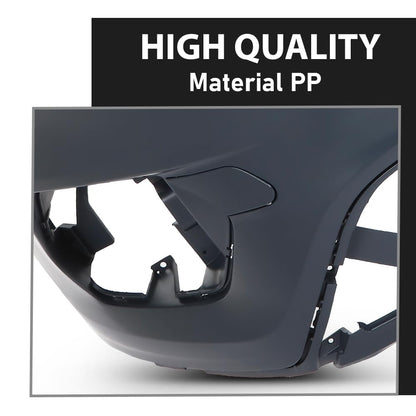 G-PLUS 1PC Front Bumper Cover w/Brackets Compatible with Ford Escape 2017 2018 2019, GJ5Z-17757-APTM, GJ5Z-17C947-AA, GJ5Z-17C947-AB, Black