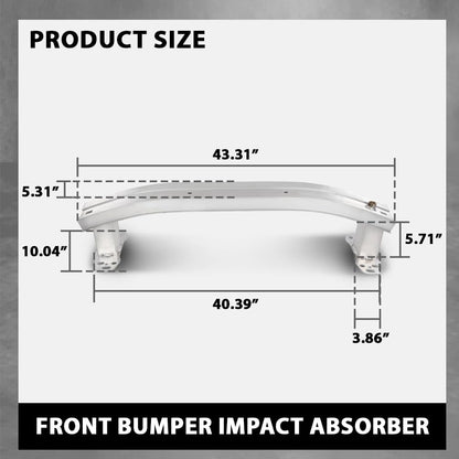 G-PLUS Front Bumper Reinforcement Impact Absorber Compatible with Fiat 500X Pop/Lounge/Easy 2016, Fit Jeep Renegade Limited/Latitude/Sport 2015-2018 68247223AA, CH1006236