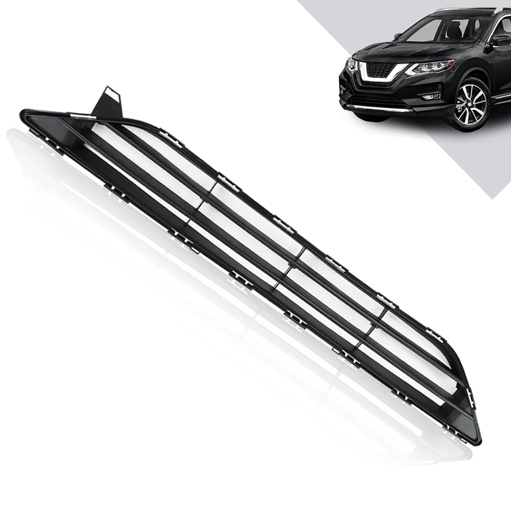 G-PLUS Front Bumper Grille Insert Compatible with Nissan Rogue 2017 2018 2019 Lower Radiator Hood Grill Assembly 622546FL0A