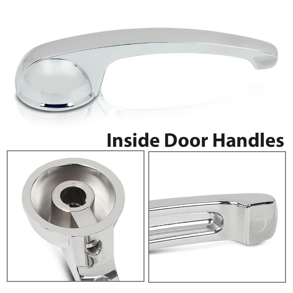 G-PLUS Inside Door Handles and Window Cranks Set Compatible with Chevy & GMC Truck 1947-1966 Chrome