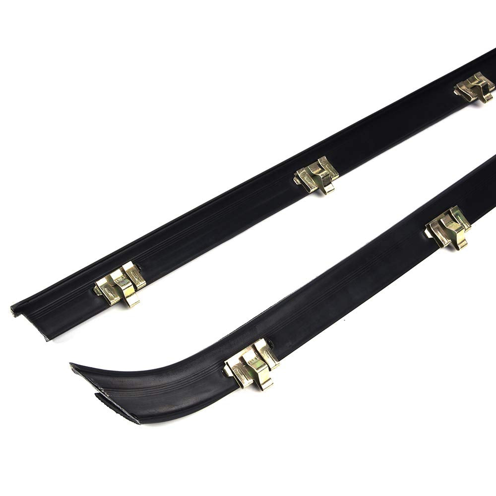 G-PLUS Weatherstrip Window Seal Car Window Moulding Trim Compatible with Chevy GMC Pickup Truck 1981-1986 Black Set of 4 Door Window Moulding Trim Weatherstrip Seal Belt FO1930104 FO1930103