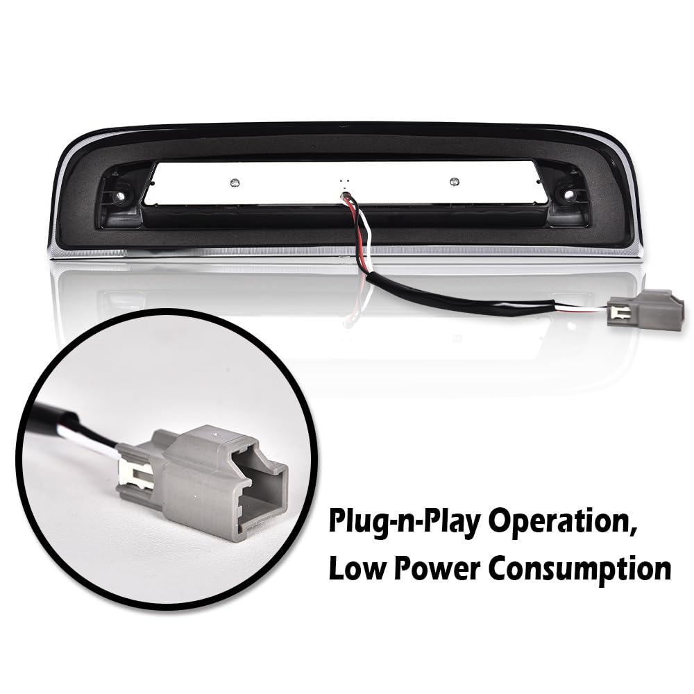 G-PLUS LED 3rd Third Brake Light Compatible with Chevy Silverado/GMC Sierra 1500 2014-2020, High Mount Cargo Lamp Type I, Clear Lens Chrome Housing, 23509162 20979071