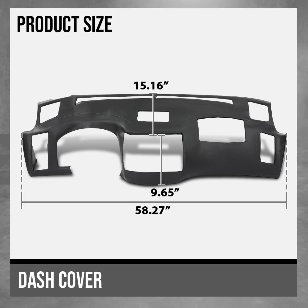 G-PLUS TPE Dash Cover Dashboard Compatible with Infiniti FX35 FX45 2003 2004 2005 Black
