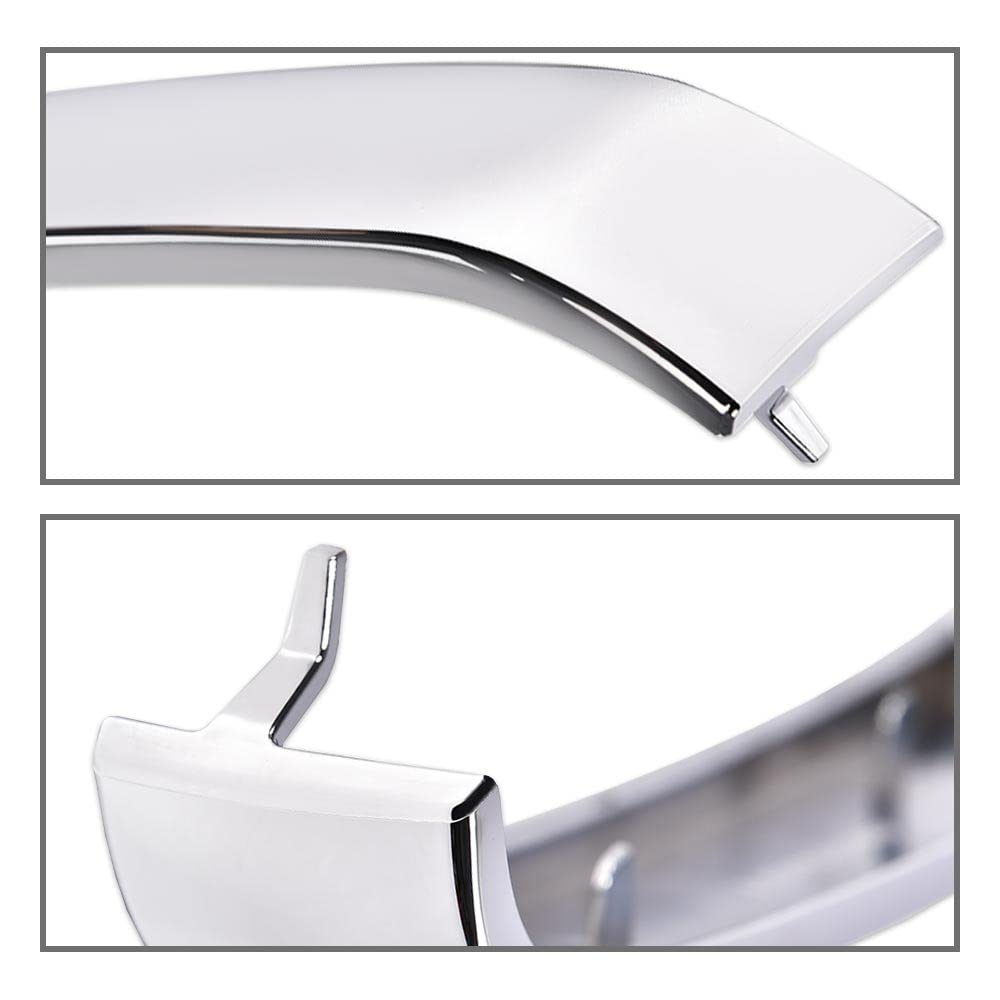 G-PLUS Chrome Grille Molding Trim Compatible With Chevy Silverado 1500 Classic HD 2500 3500 2003-2007 LH & RH Grill Trims Set 10397972, GM1213105, 10397973, GM1212105
