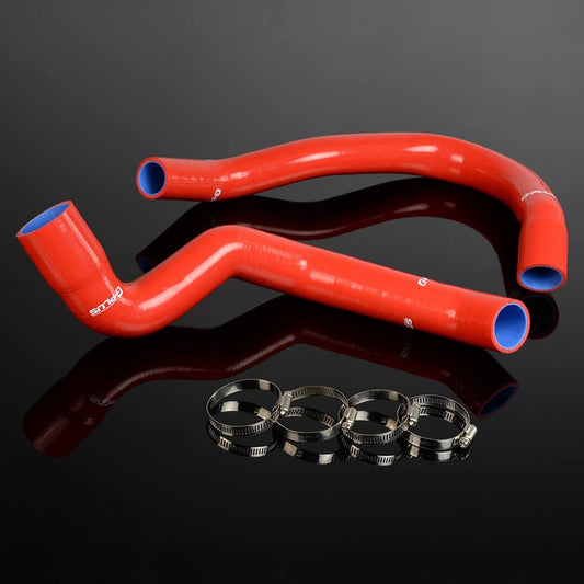G-PLUS Silicone Radiator Coolant Hose Kit w/Clamps Compatible with Jeep Cherokee XJ 4.0 l6 1991-2001 Red 2 PCS