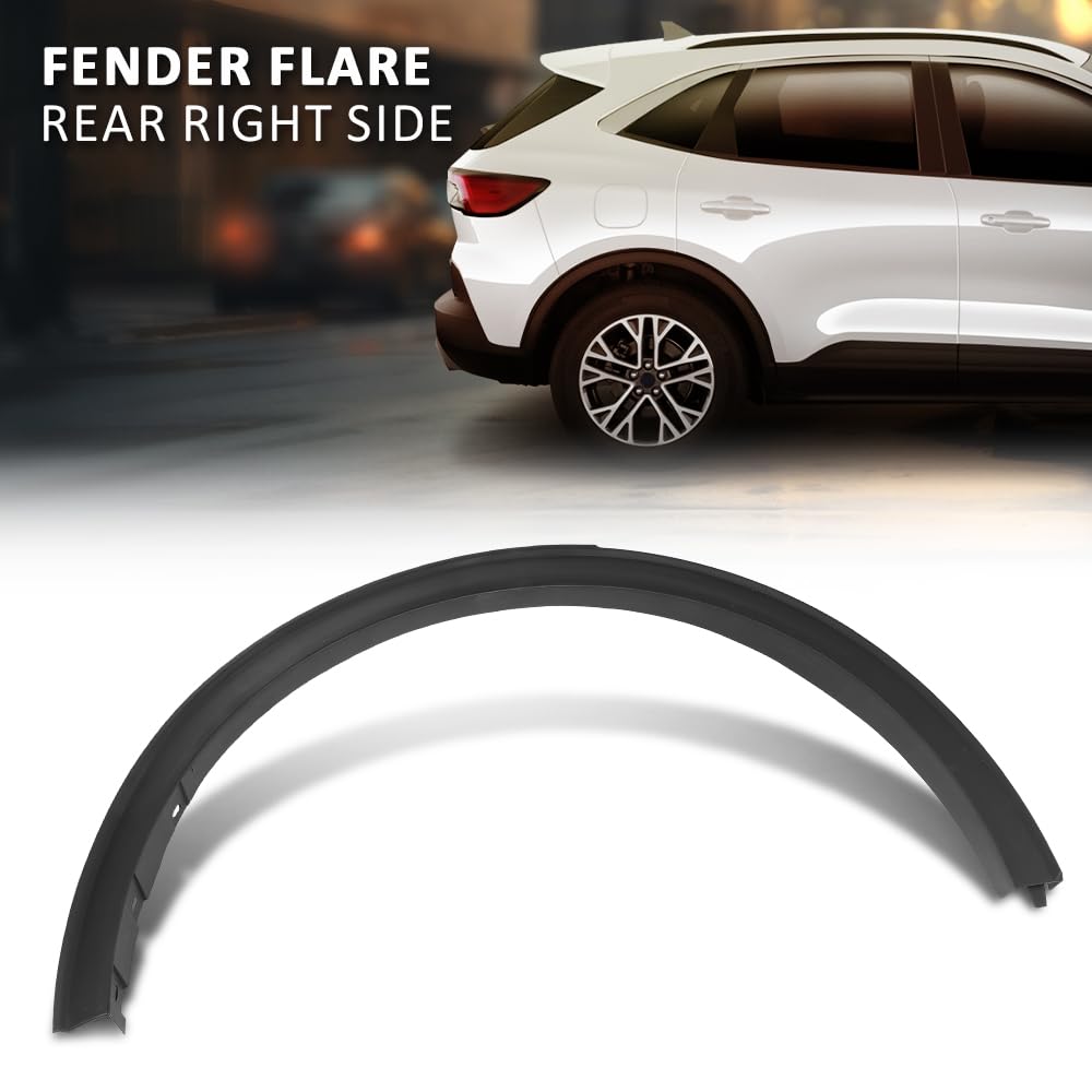 G-PLUS Rear Right Fender Flare Wheel Opening Molding, Compatible with Ford Escape SE Sport Hybrid 2020/ Ford Escape 2020-2022, Passenger Side, LJ6Z78290A60AA, FO1791123