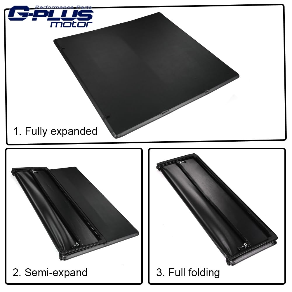 G-PLUS Soft Trifold Truck Bed Tonneau Cover Compatible with Toyota Tundra 2007-2013 5'5" Extra Short Bed